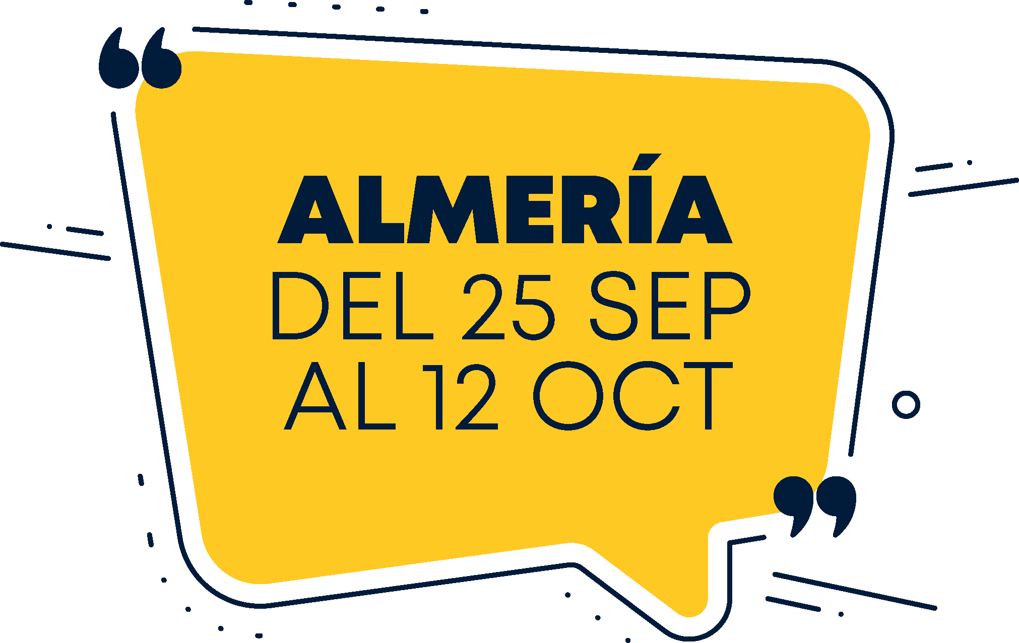 Almería del 25 de septiembre al 12 de octubre