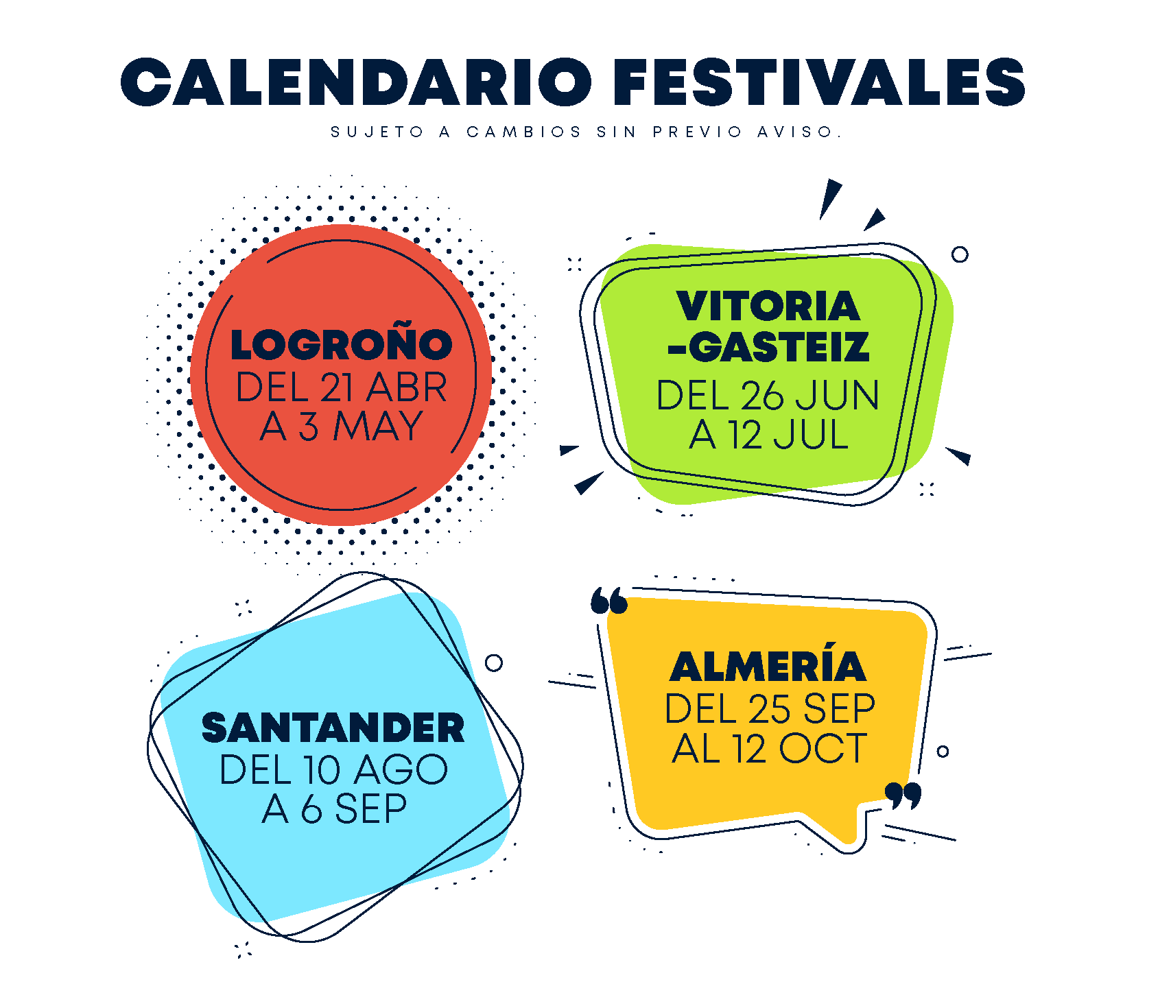 Calendario Festivales 2026